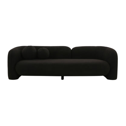 Amelie Black Faux Fur Sofa - Skandi London