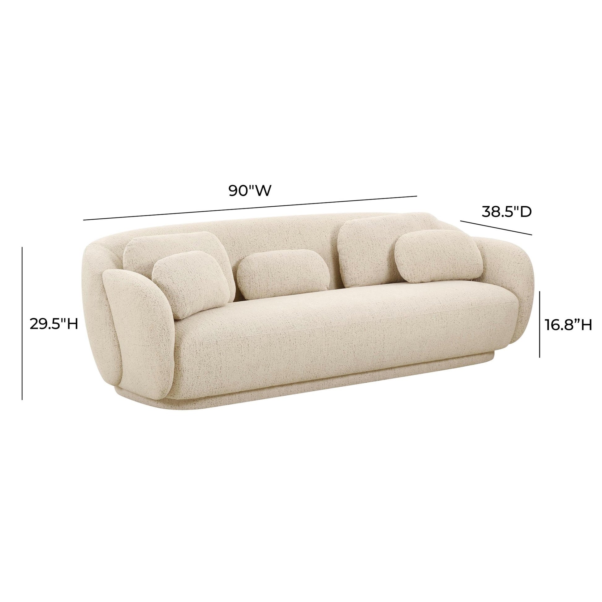 Misty Cream Boucle Sofa - Skandi London