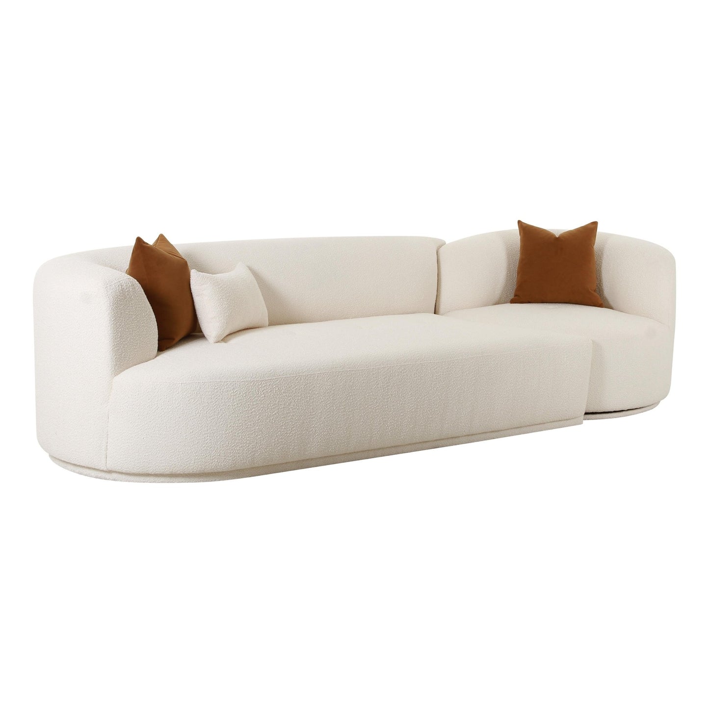 Fickle Cream Boucle 2Piece Modular LAF Sofa - Skandi London