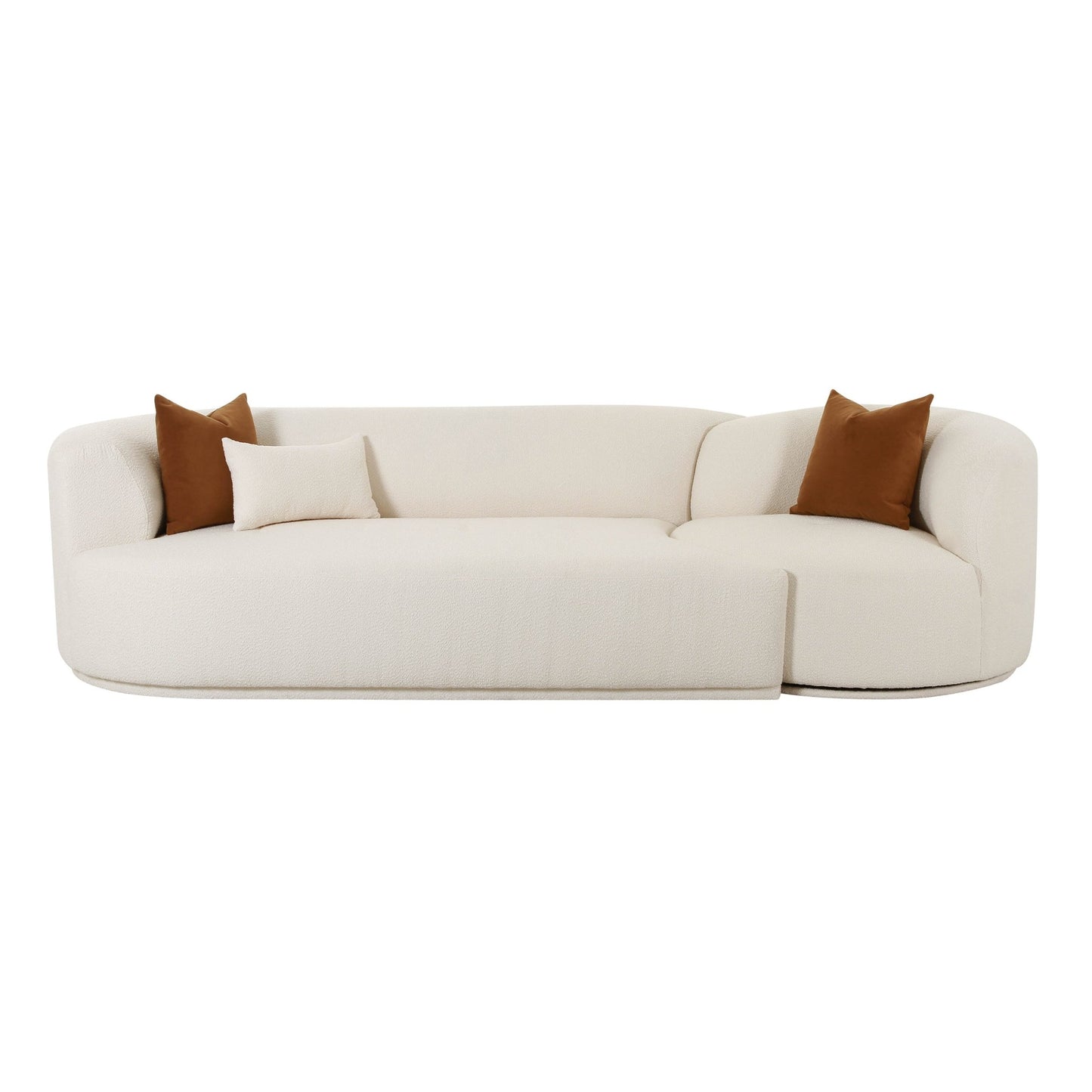 Fickle Cream Boucle 2Piece Modular LAF Sofa - Skandi London