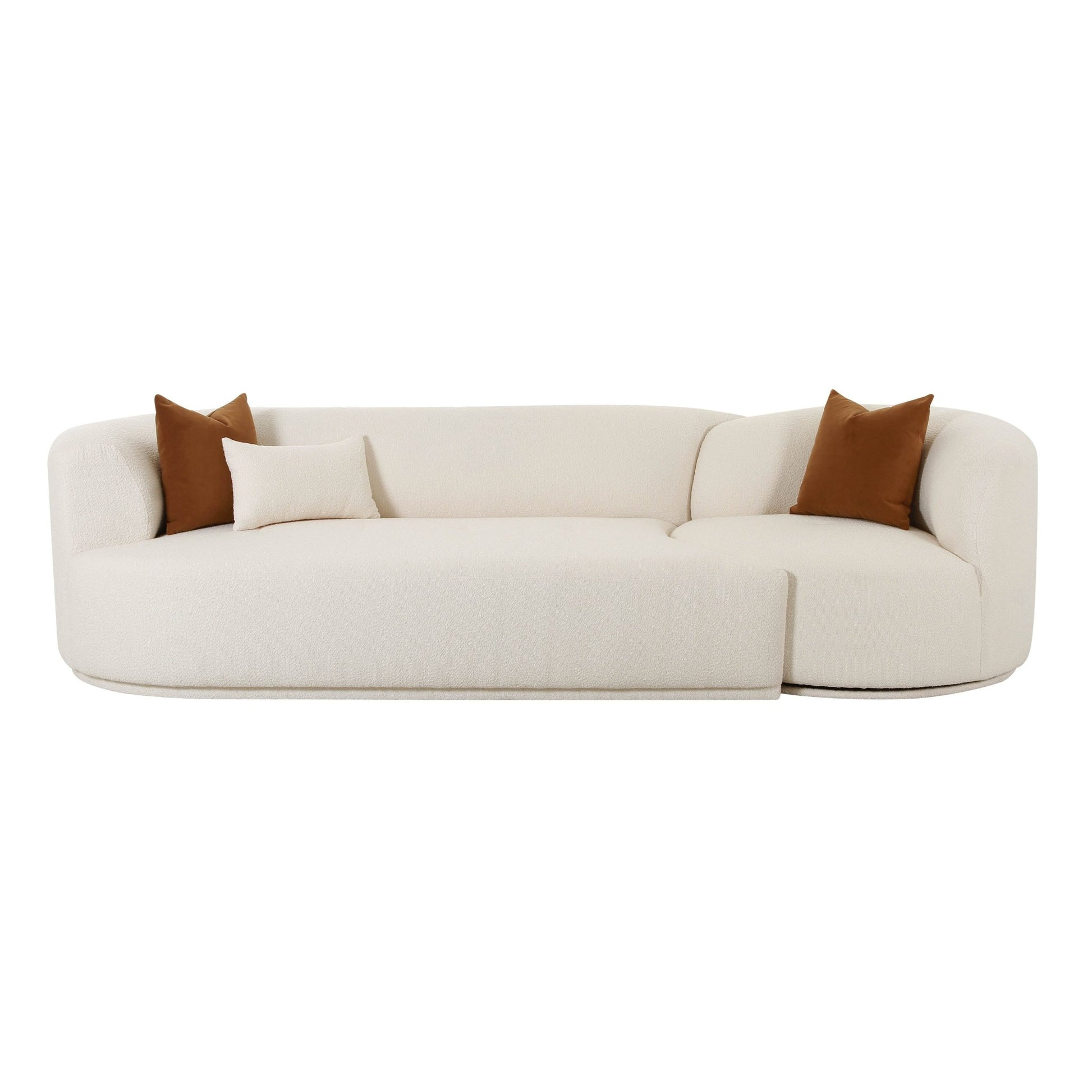 Fickle Cream Boucle 2Piece Modular LAF Sofa - Skandi London