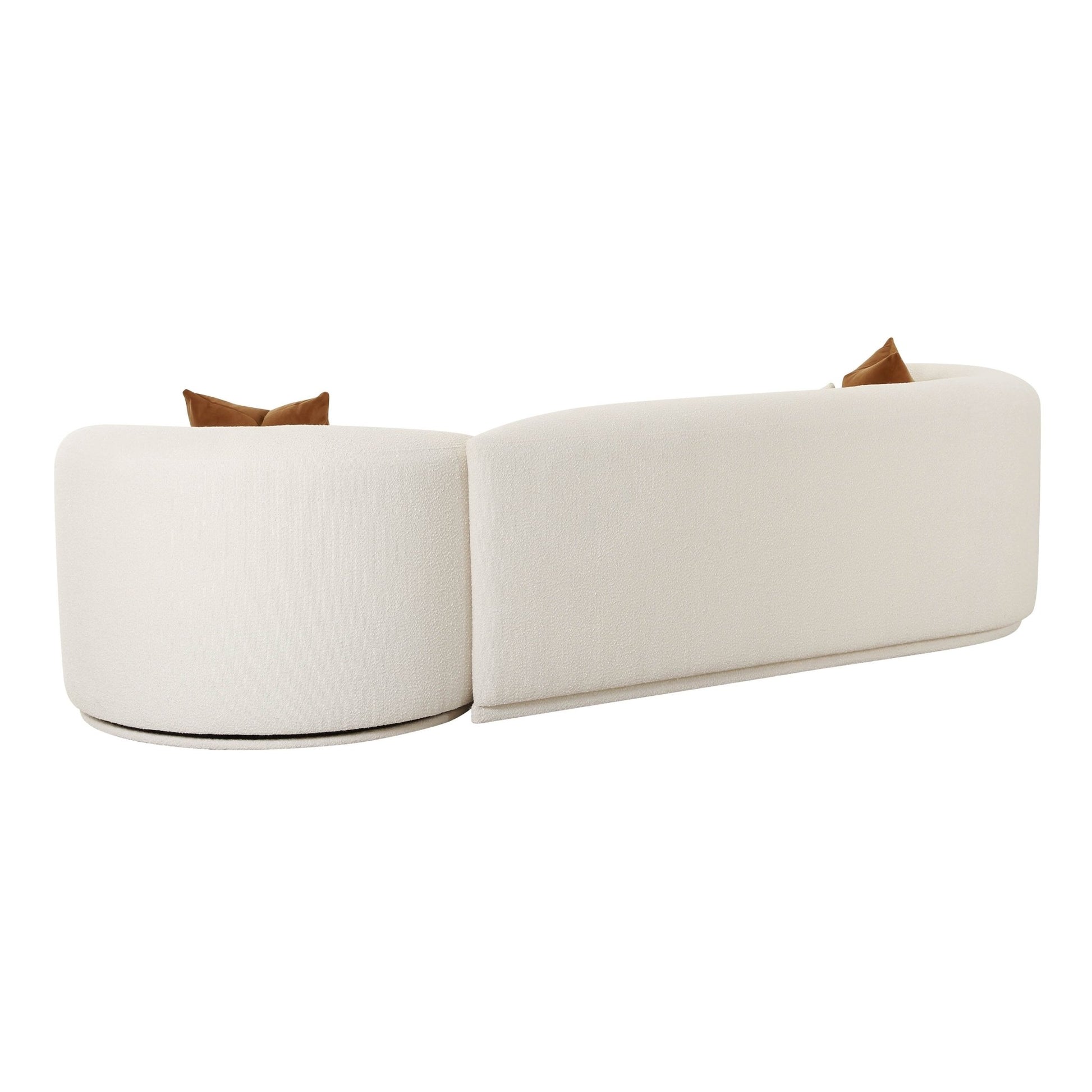 Fickle Cream Boucle 2Piece Modular LAF Sofa - Skandi London