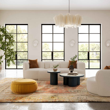 Fickle Cream Boucle 2Piece Modular RAF Sofa - Skandi London