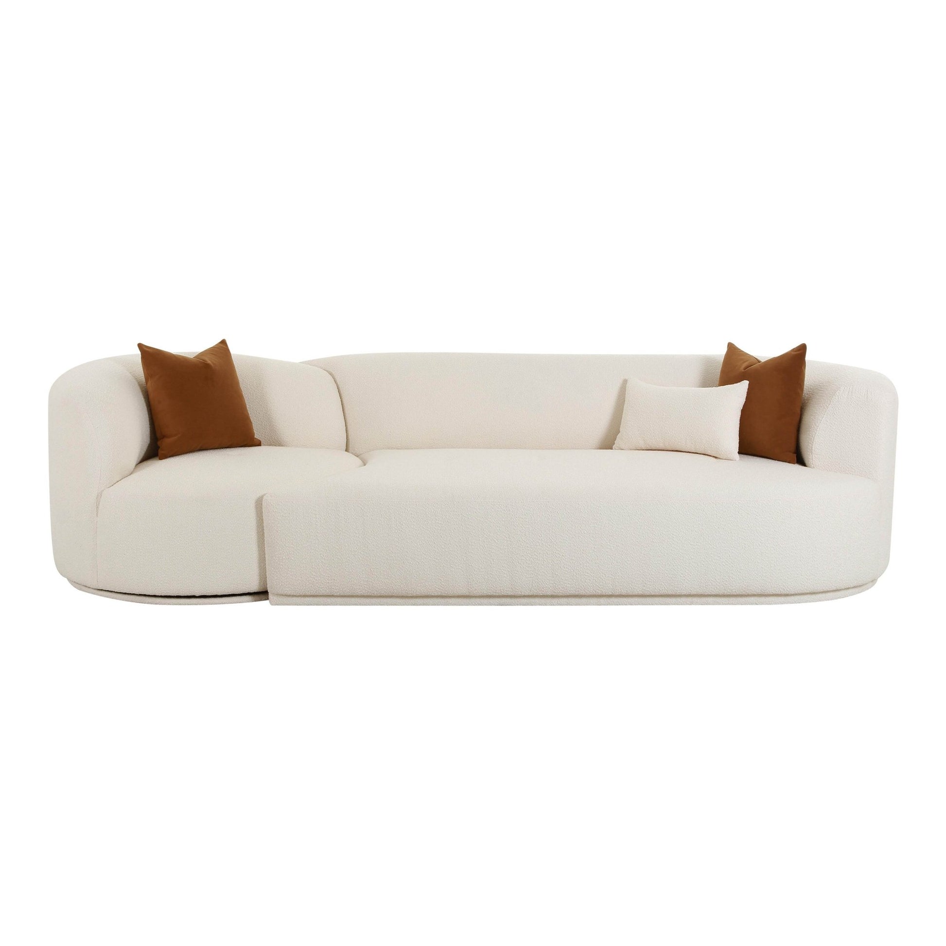 Fickle Cream Boucle 2Piece Modular RAF Sofa - Skandi London