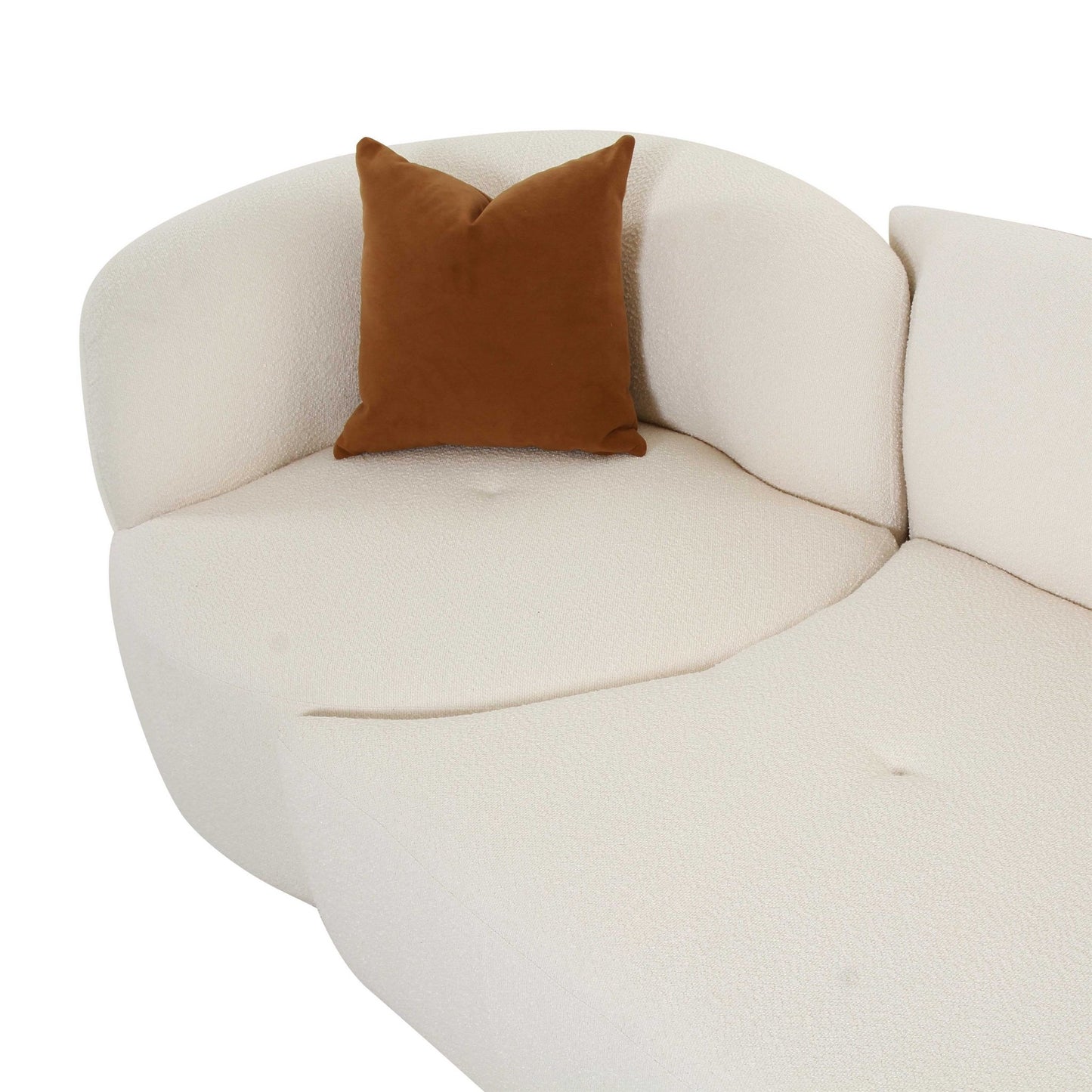 Fickle Cream Boucle 2Piece Modular RAF Sofa - Skandi London