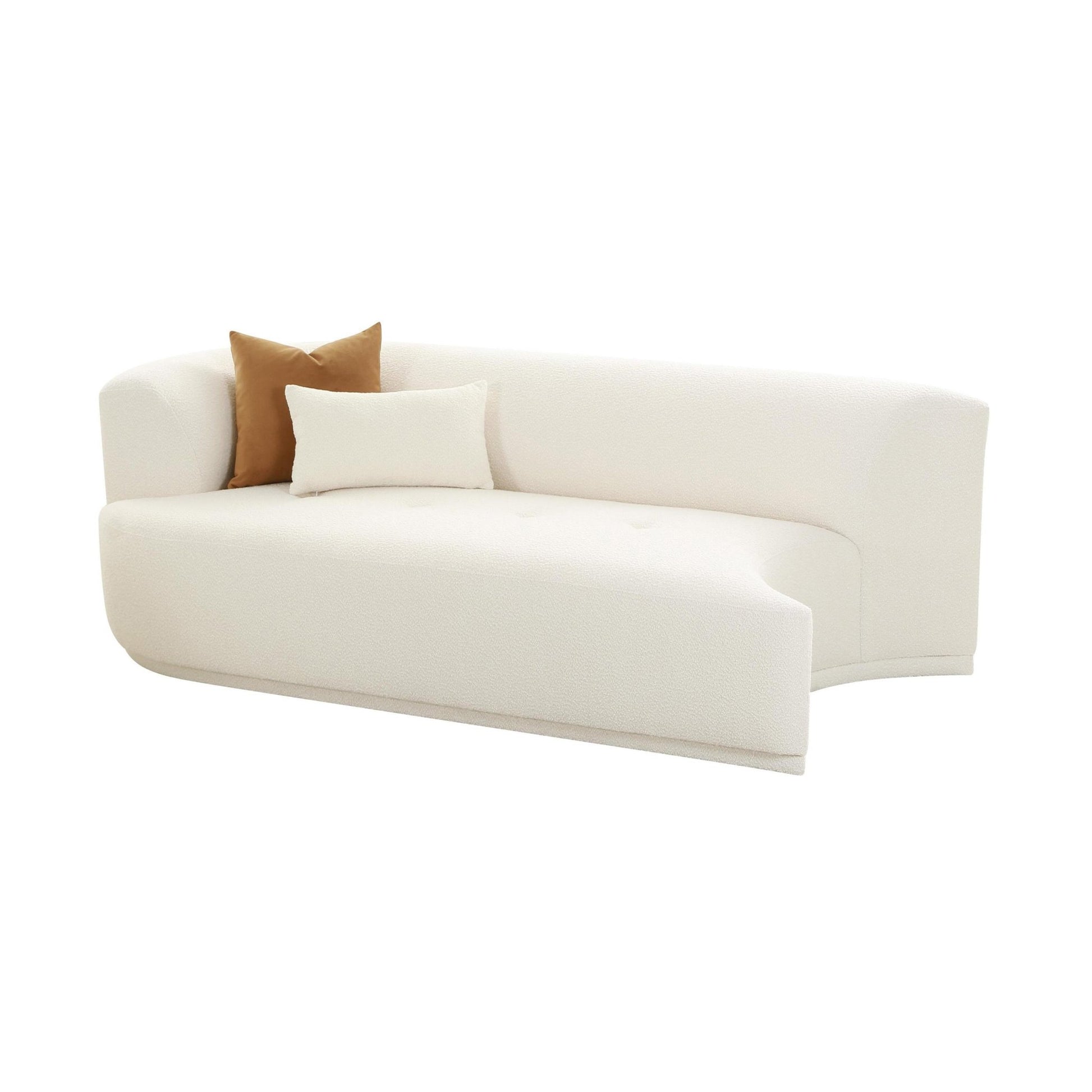 Fickle Cream Boucle Modular LAF Loveseat - Skandi London