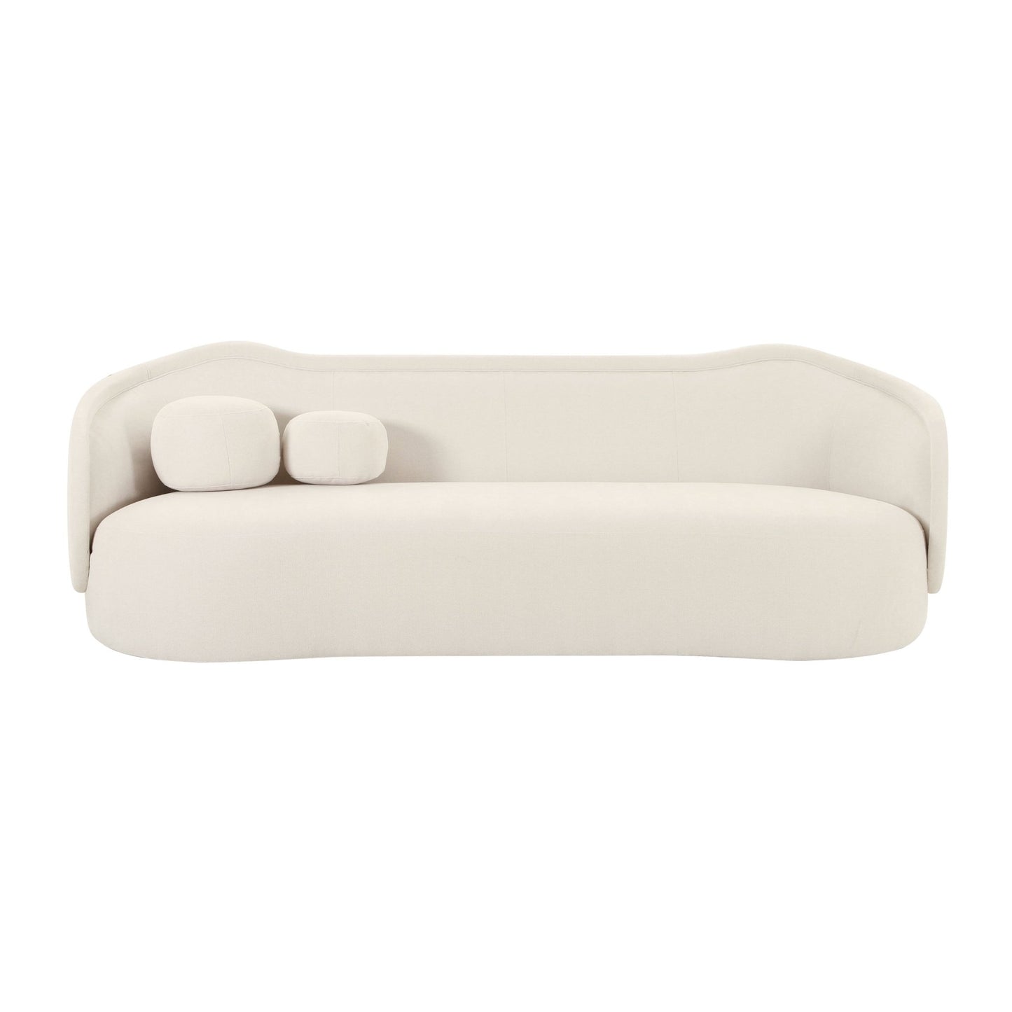 Circe Cream Textured Velvet Sofa - Skandi London