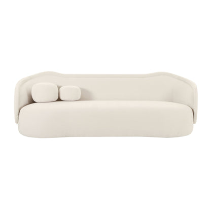 Circe Cream Textured Velvet Sofa - Skandi London