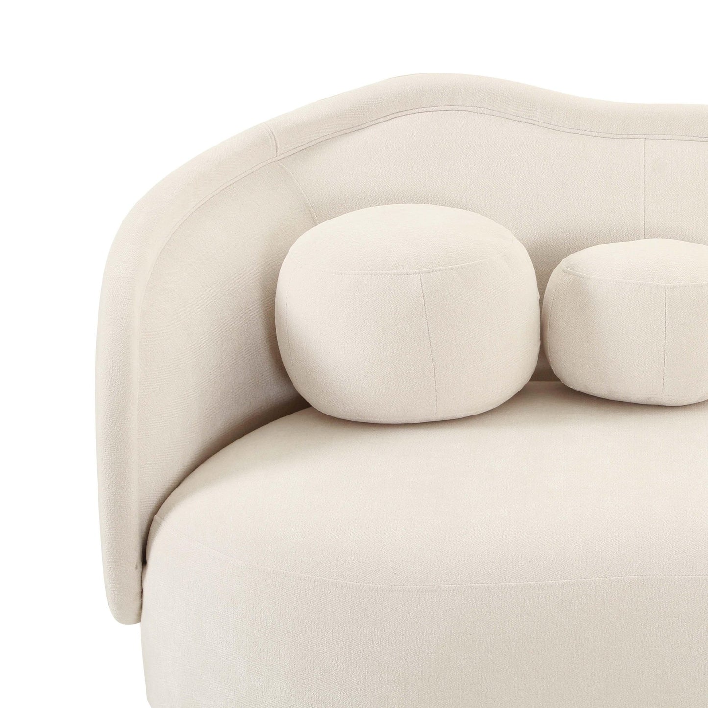 Circe Cream Textured Velvet Sofa - Skandi London