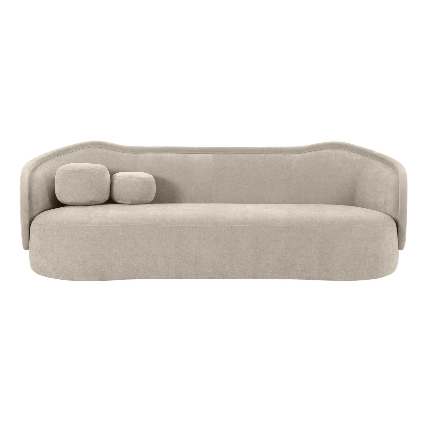 Circe Taupe Textured Velvet Sofa - Skandi London