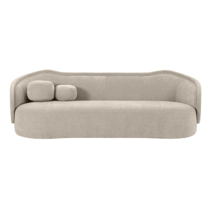 Circe Taupe Textured Velvet Sofa - Skandi London