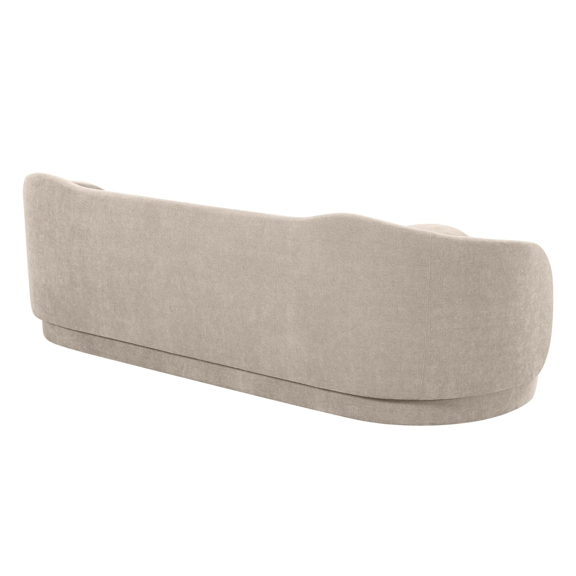 Circe Taupe Textured Velvet Sofa - Skandi London