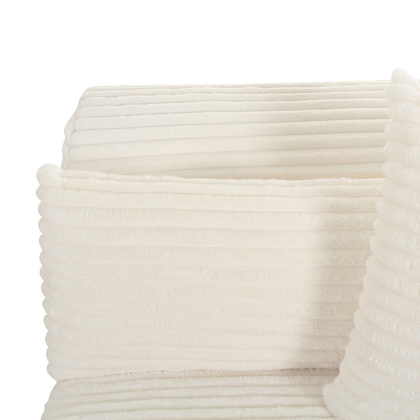 Tarra Fluffy Oversized Cream Corduroy Modular RAF Corner Chair - Skandi London