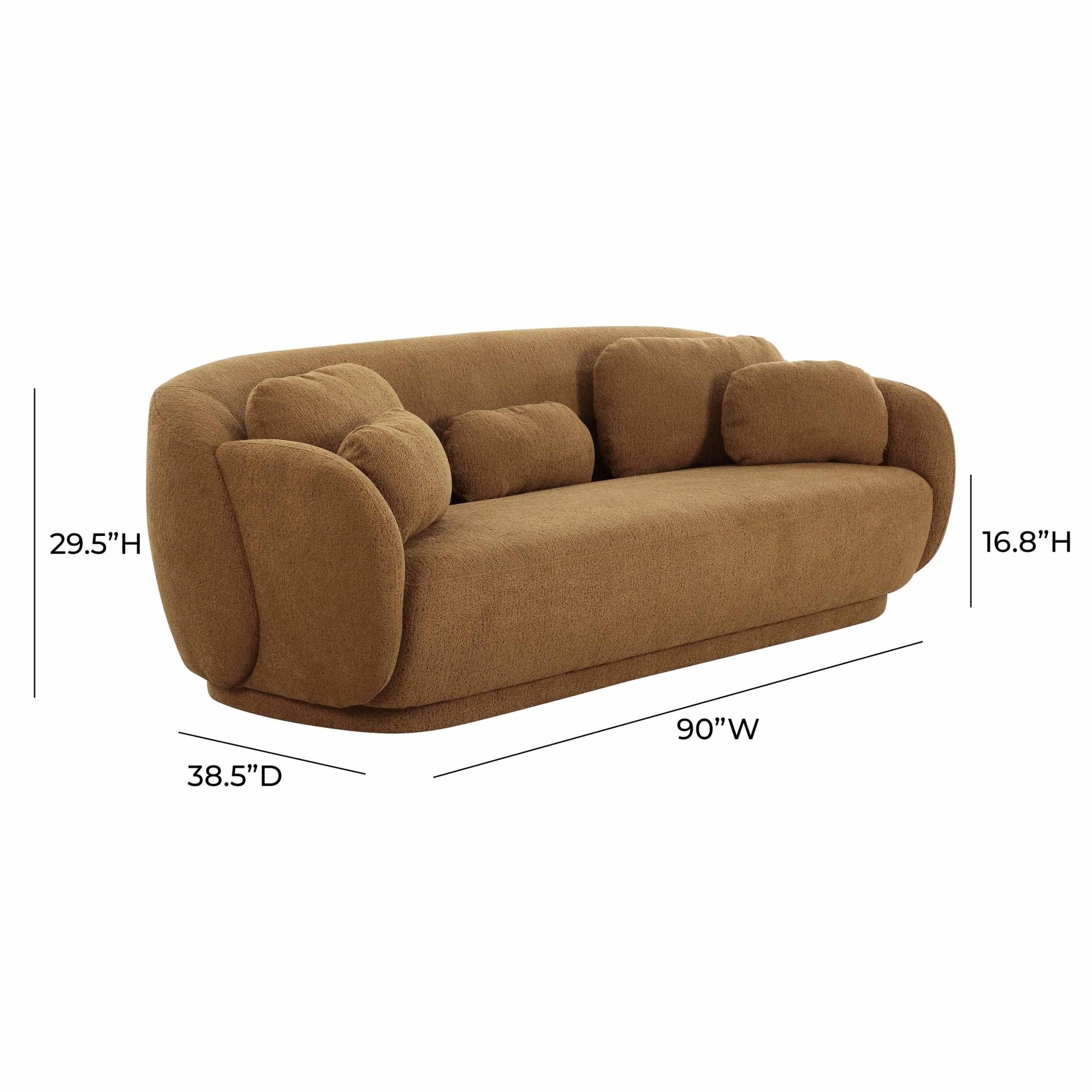 Misty Brown Boucle Sofa - Skandi London