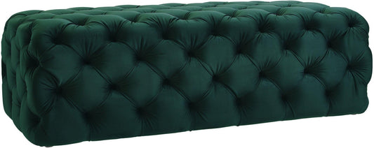 Kaylee Green Velvet Ottoman - Skandi London