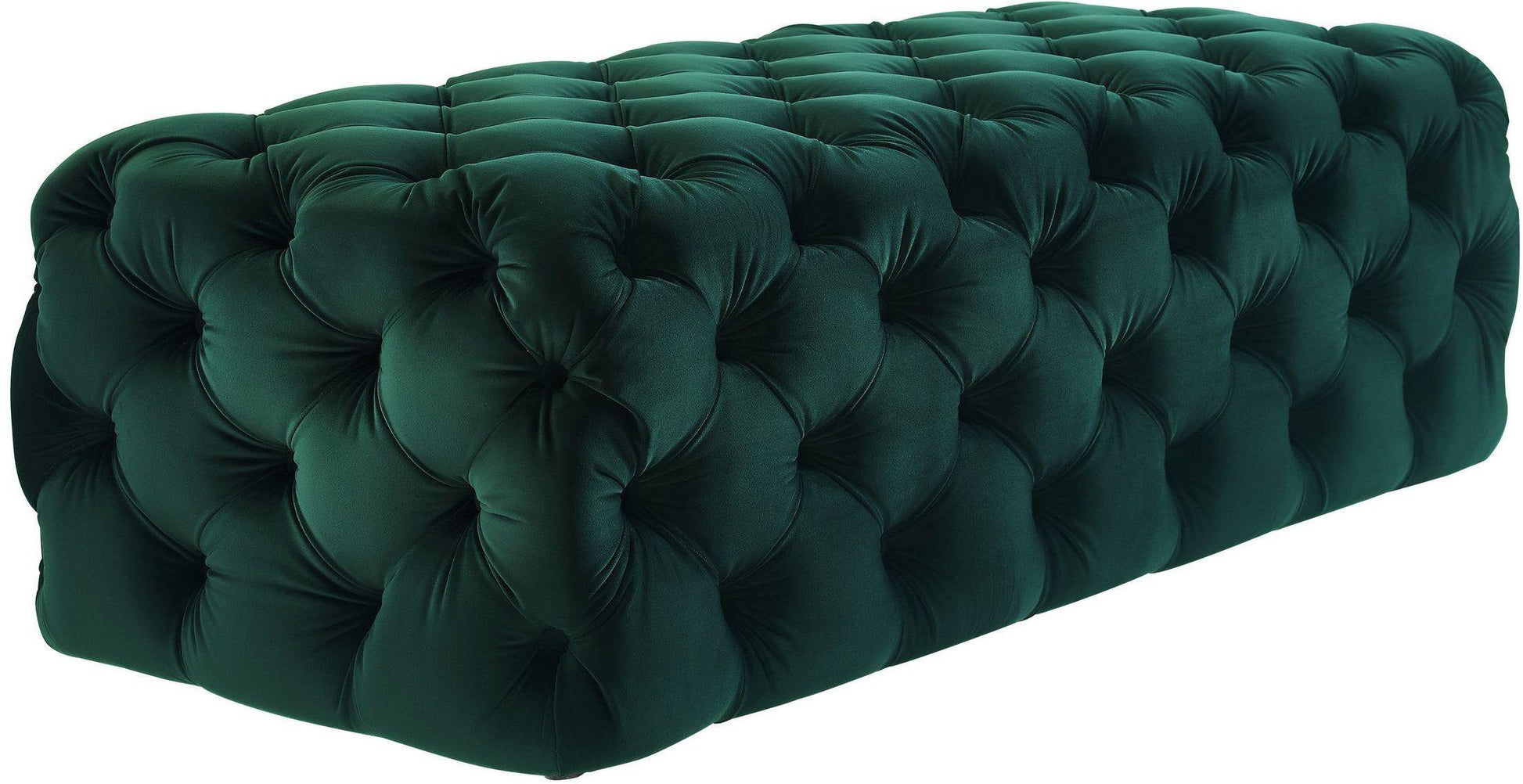 Kaylee Green Velvet Ottoman - Skandi London
