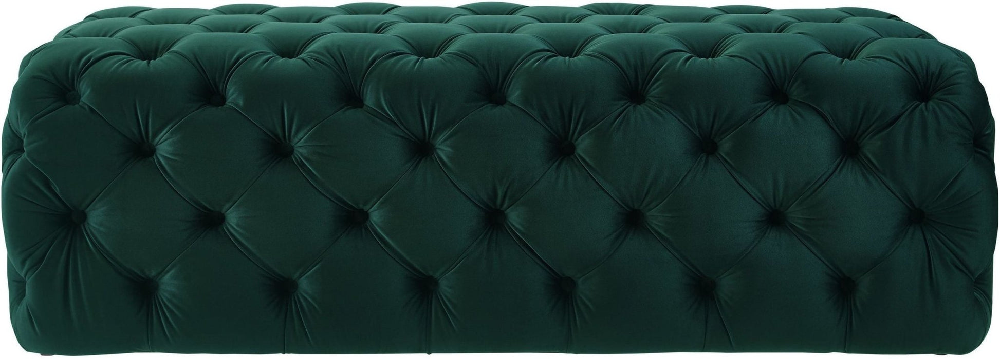 Kaylee Green Velvet Ottoman - Skandi London