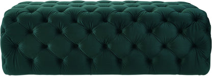 Kaylee Green Velvet Ottoman - Skandi London