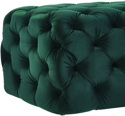 Kaylee Green Velvet Ottoman - Skandi London