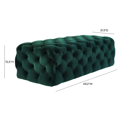 Kaylee Green Velvet Ottoman - Skandi London