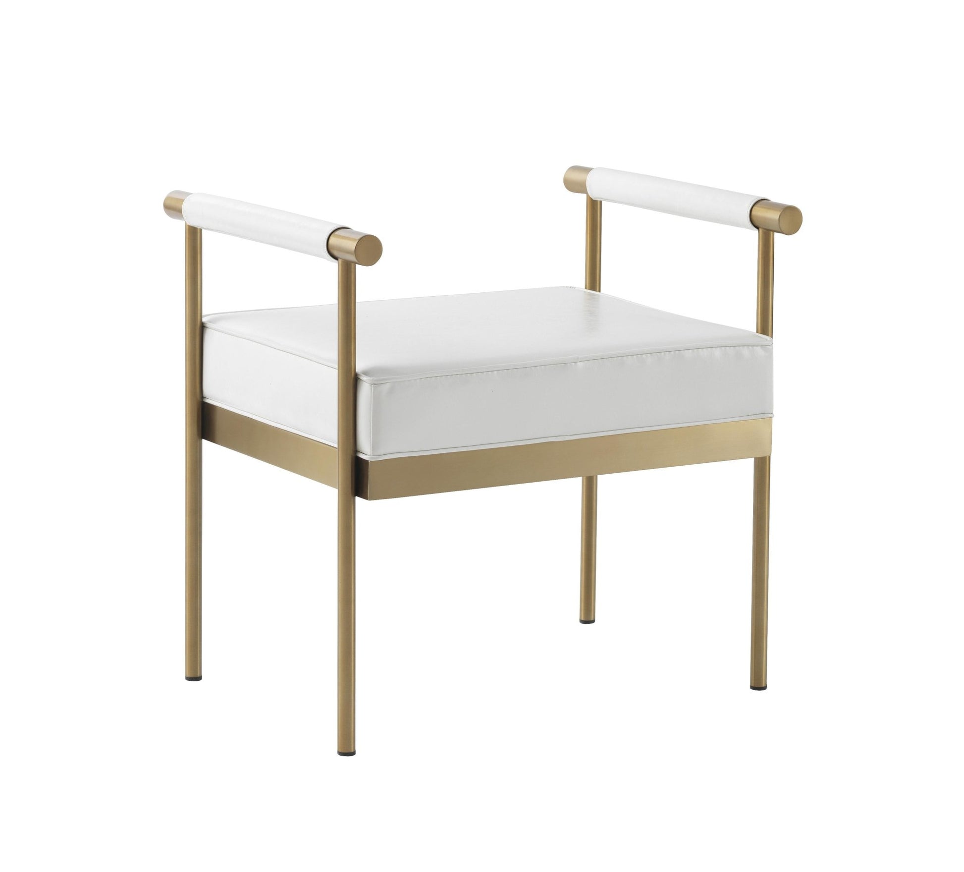 Diva White Performance Vegan Leather Bench - Skandi London