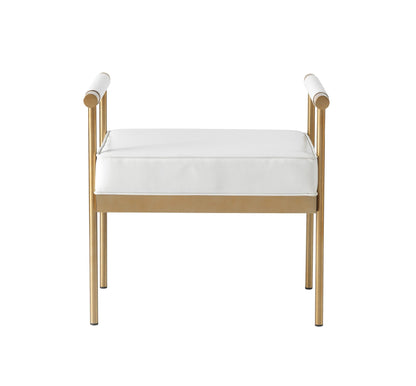 Diva White Performance Vegan Leather Bench - Skandi London