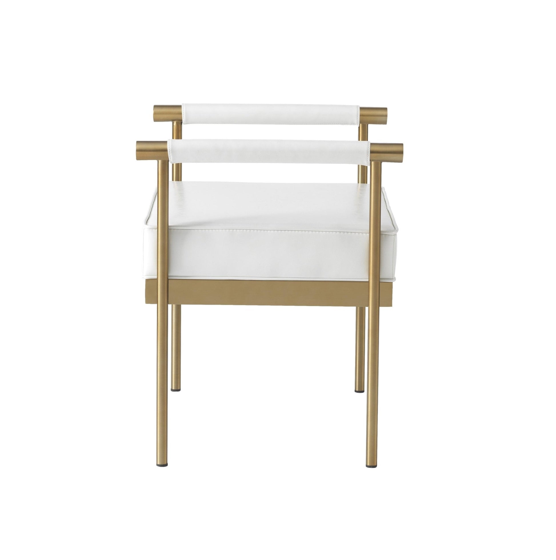 Diva White Performance Vegan Leather Bench - Skandi London