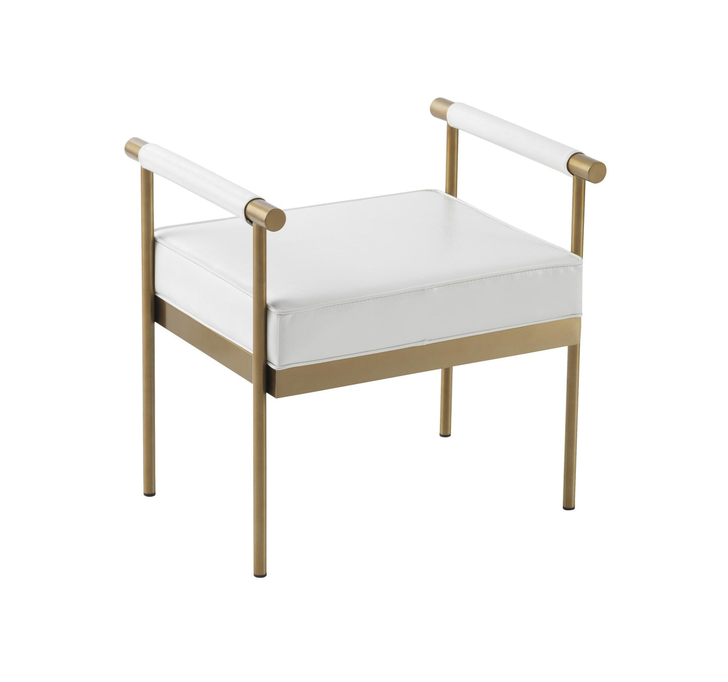 Diva White Performance Vegan Leather Bench - Skandi London