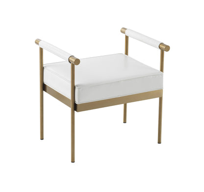 Diva White Performance Vegan Leather Bench - Skandi London