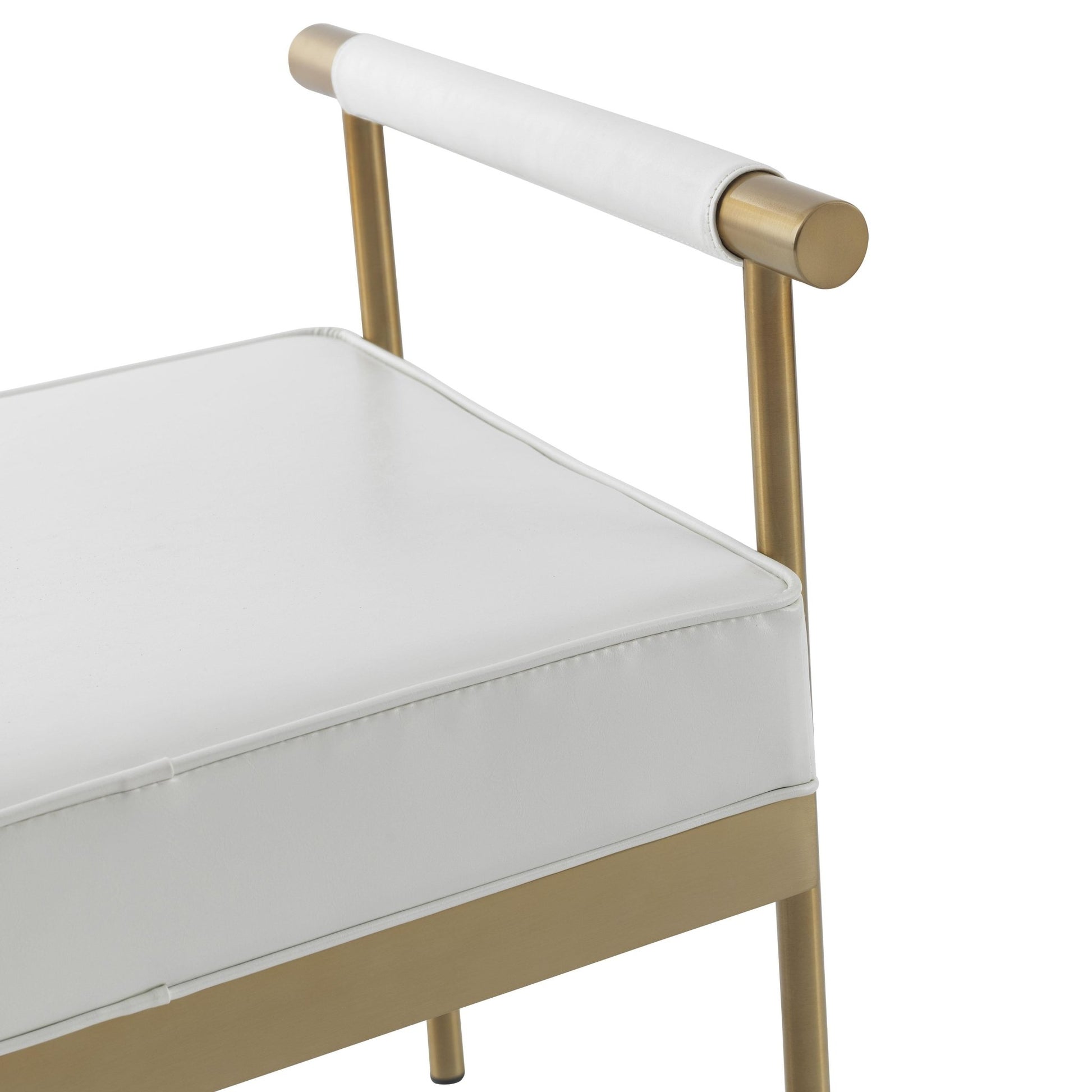 Diva White Performance Vegan Leather Bench - Skandi London
