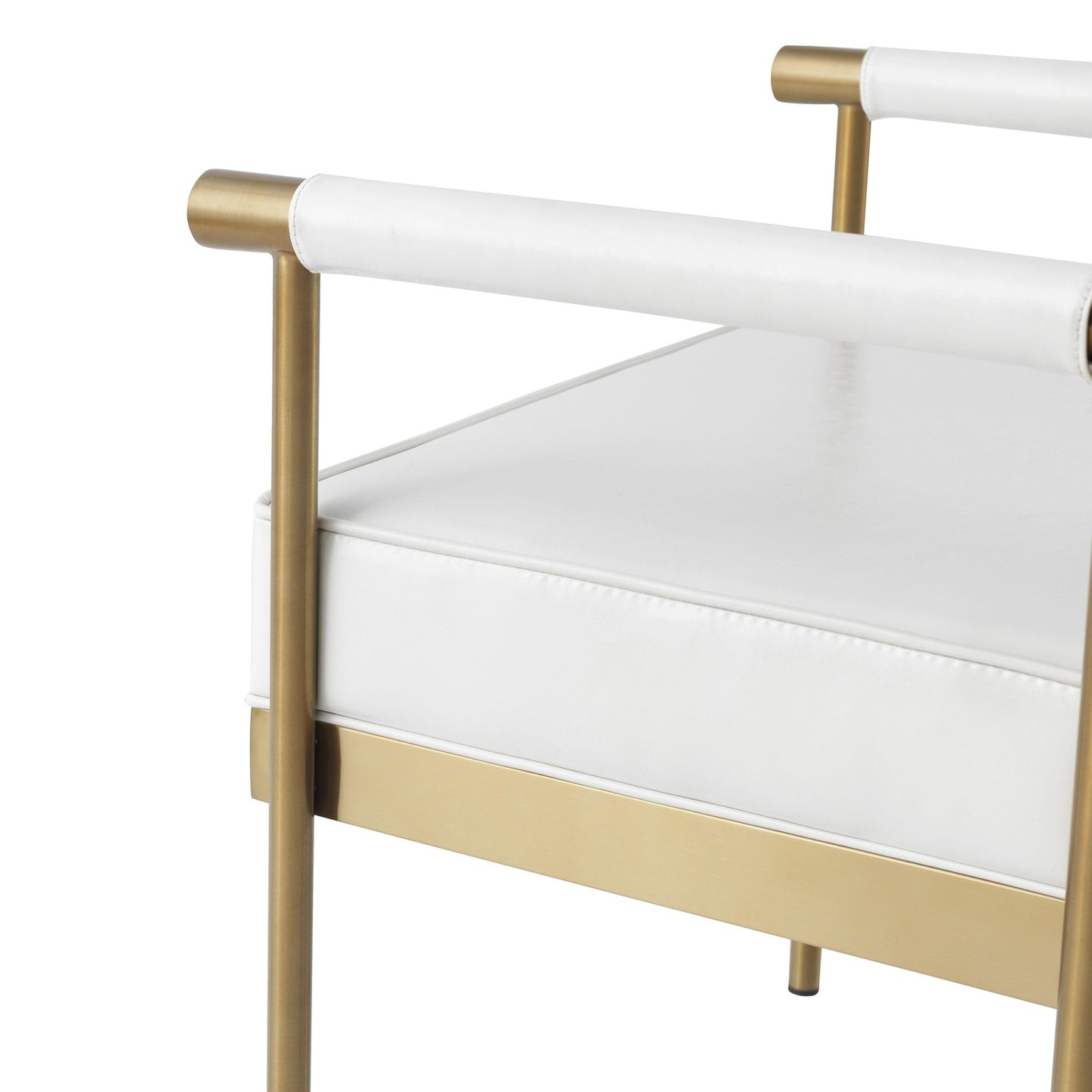 Diva White Performance Vegan Leather Bench - Skandi London