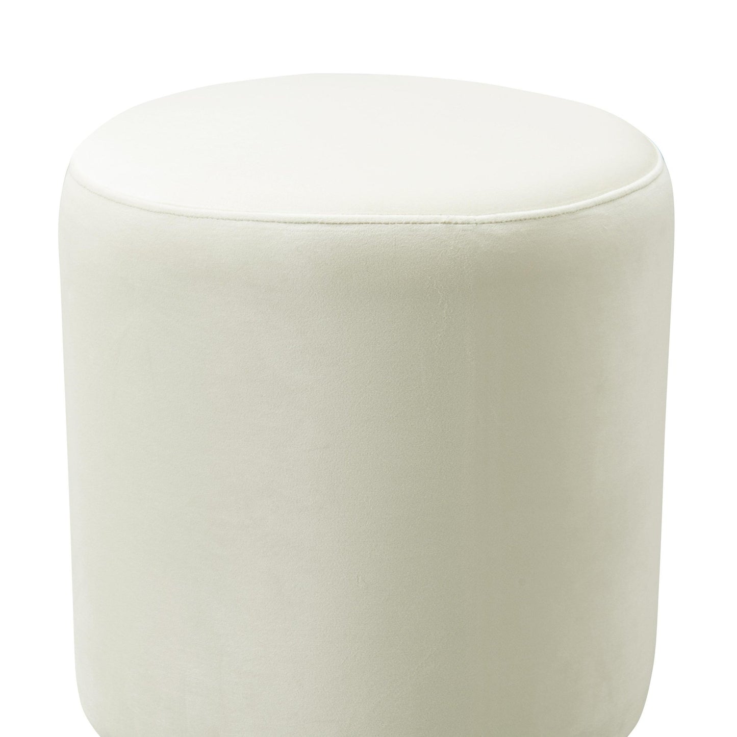 Opal Cream Velvet Ottoman with Gold Base - Skandi London