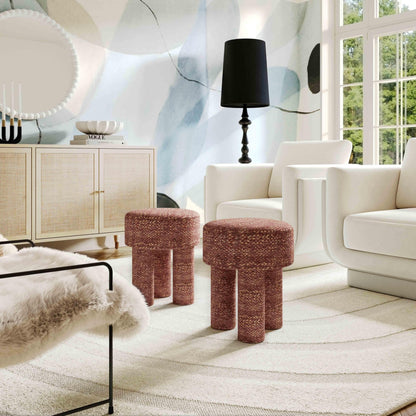 Claire Sedona Brown Knubby Stool - Skandi London