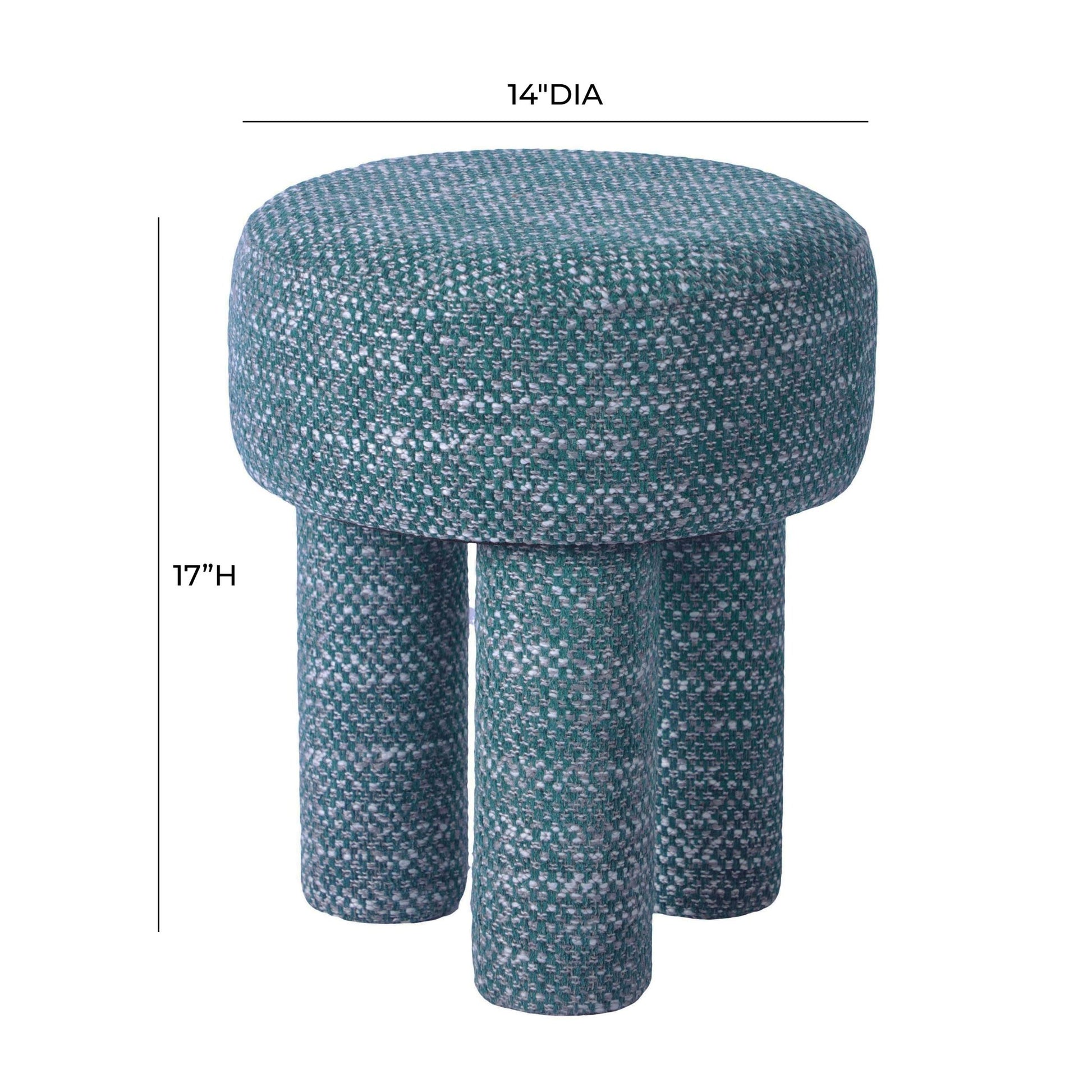 Claire Teal Knubby Stool - Skandi London