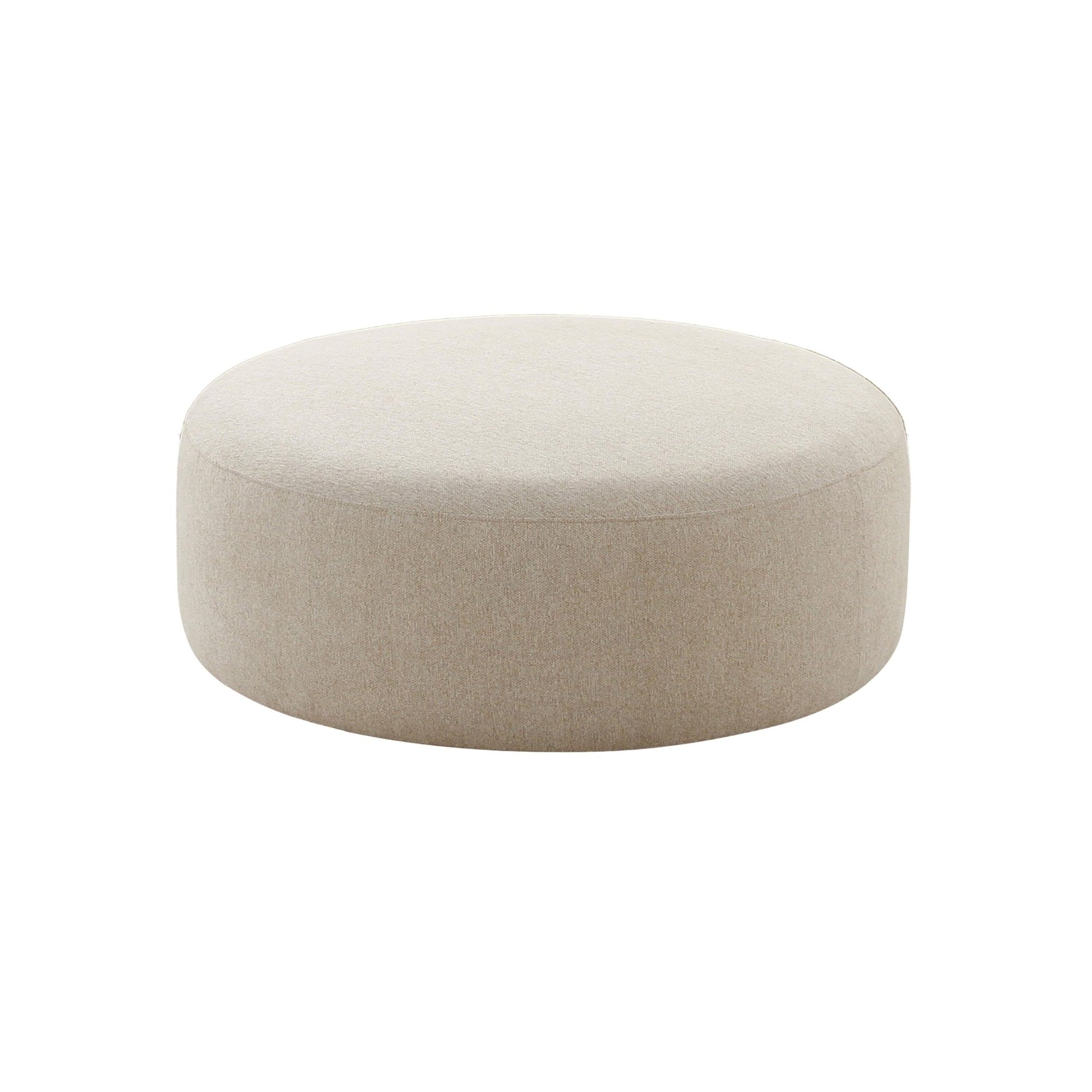 Broohah Beige Linen Ottoman - Skandi London