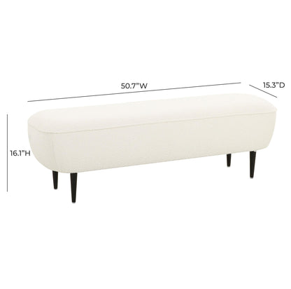 Denise Cream Boucle Bench - Skandi London