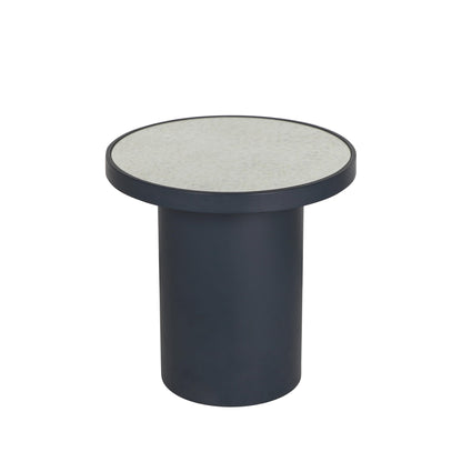 Nautilus Antique Silver Mirrored Side Table - Skandi London