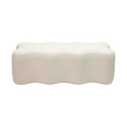 Archie Upholstered Bench in Cream Linen - Skandi London