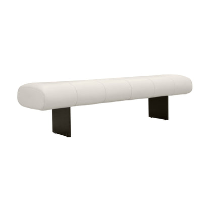 Karol Cream Performance Vegan Leather Bench - Skandi London