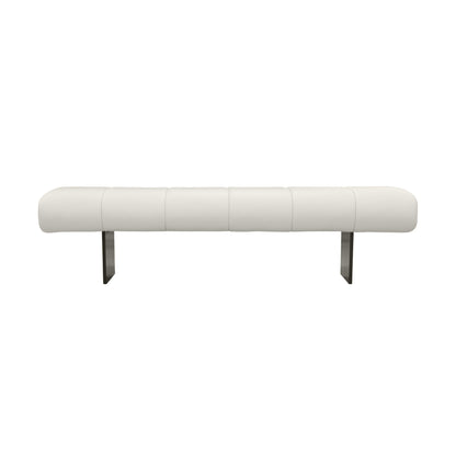 Karol Cream Performance Vegan Leather Bench - Skandi London