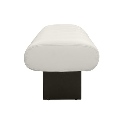 Karol Cream Performance Vegan Leather Bench - Skandi London