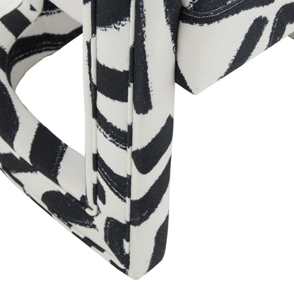 Ada Chair in Black Brushstroke Pattern - Skandi London