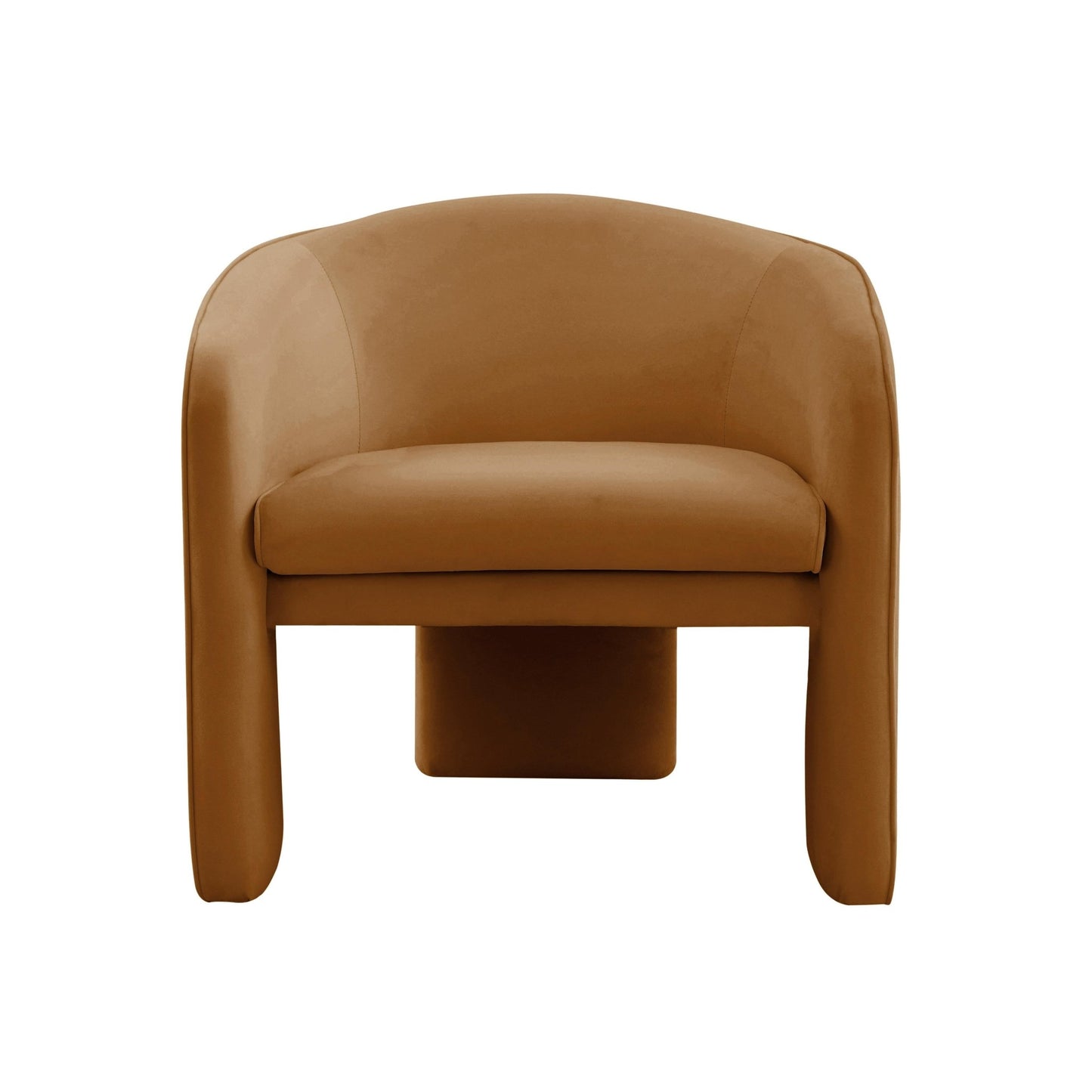 Marla Cognac Velvet Accent Chair - Skandi London