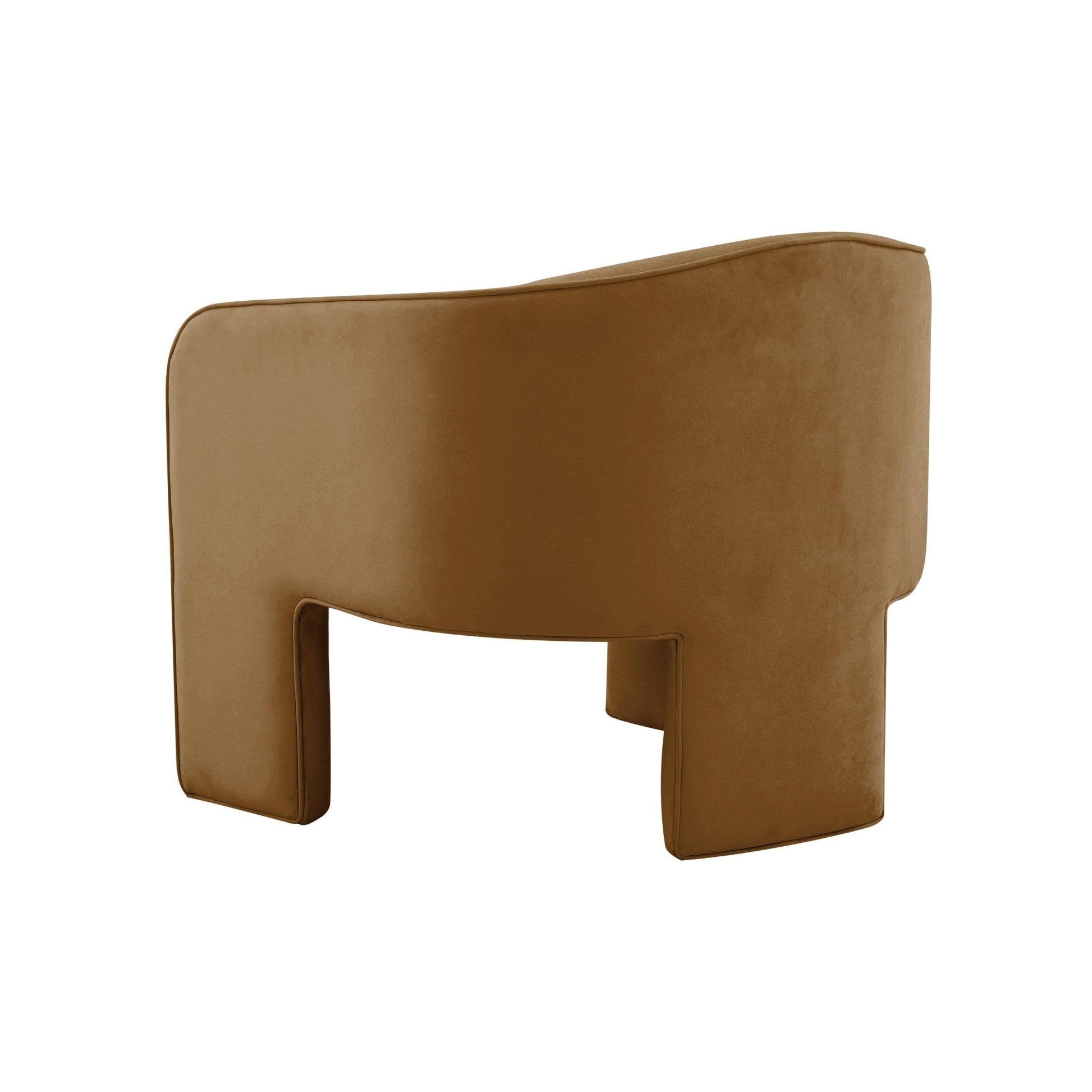 Marla Cognac Velvet Accent Chair - Skandi London