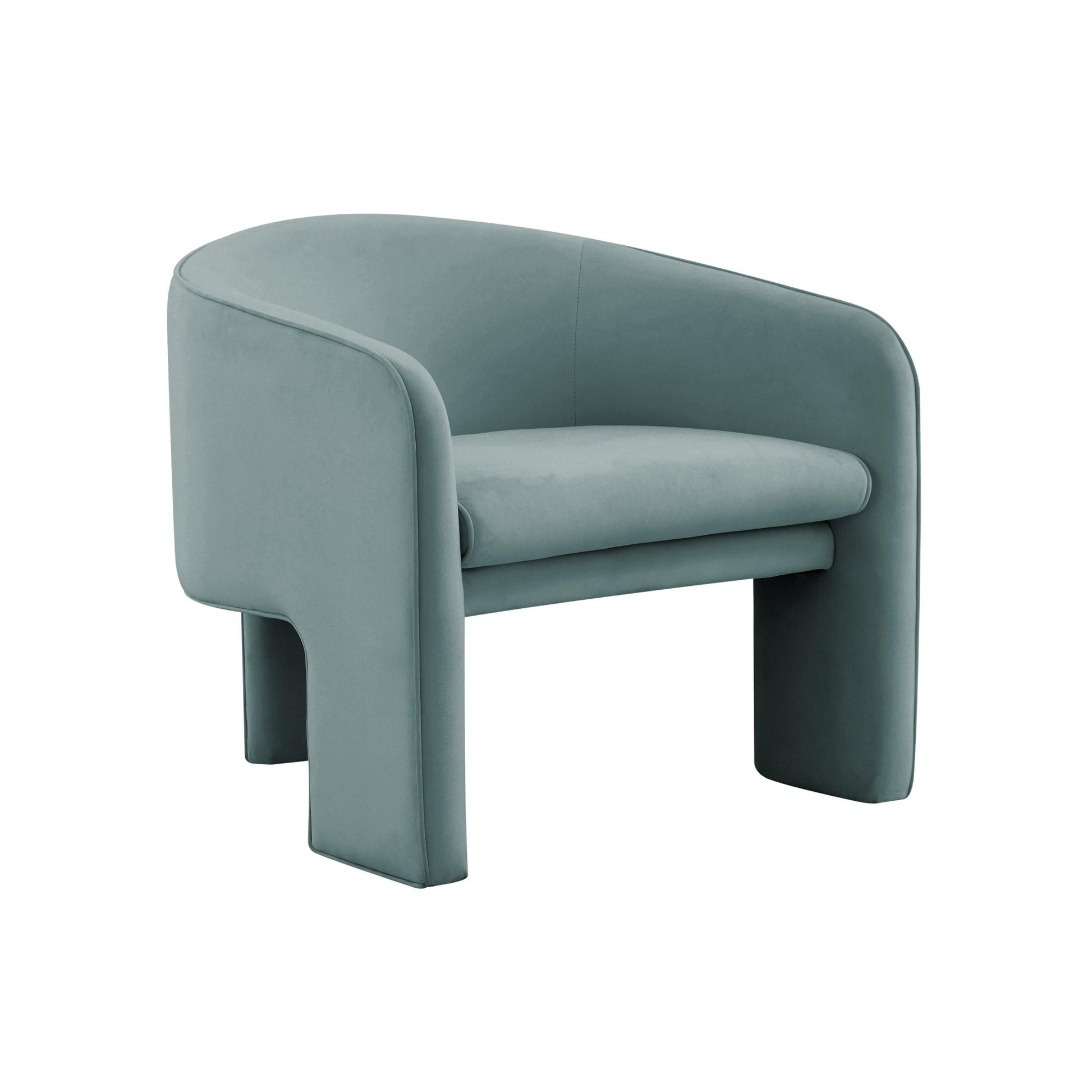Marla Sea Blue Velvet Accent Chair - Skandi London