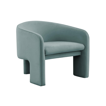 Marla Sea Blue Velvet Accent Chair - Skandi London