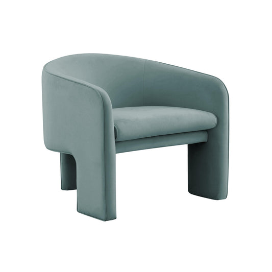 Marla Sea Blue Velvet Accent Chair - Skandi London