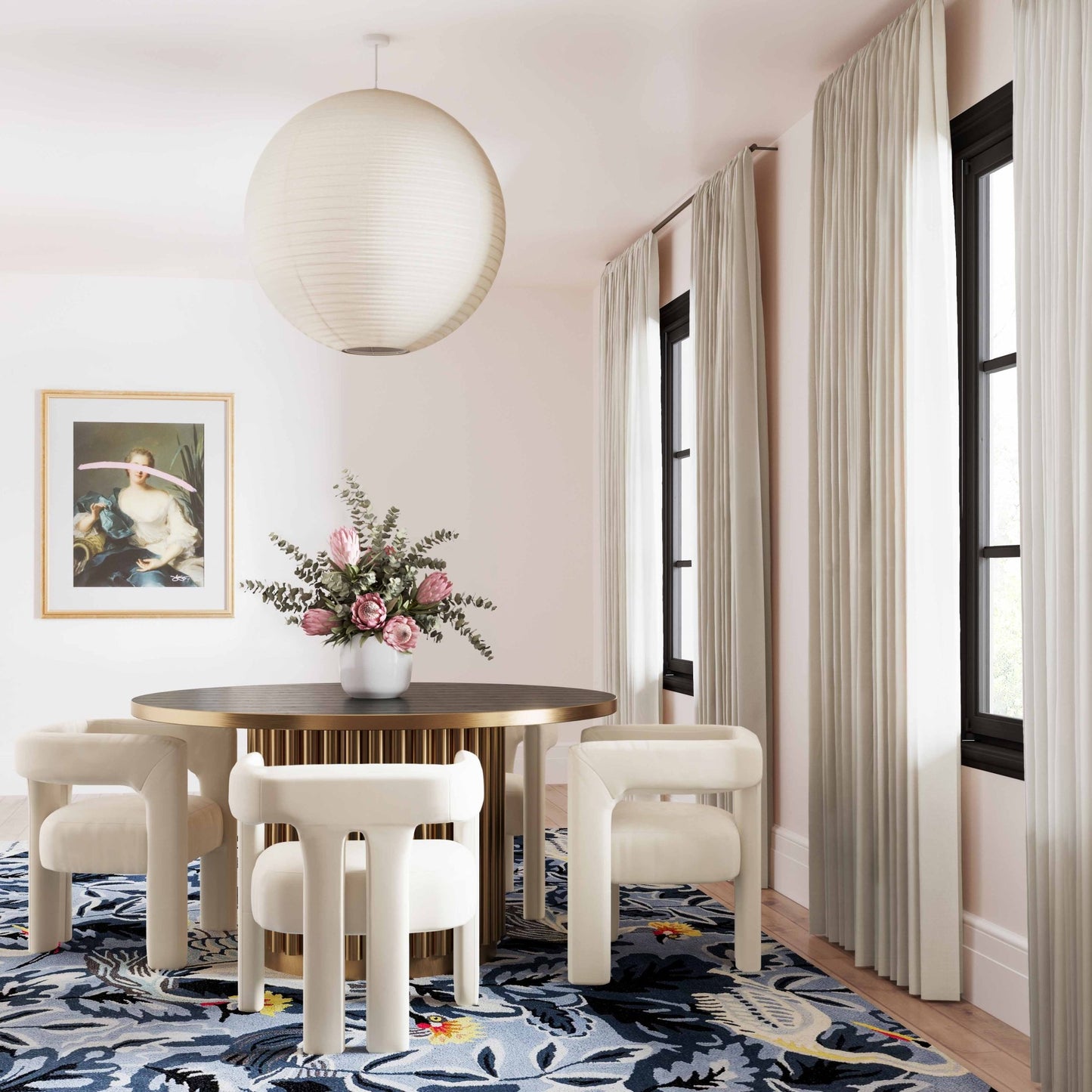 Sloane Cream Velvet Chair - Skandi London