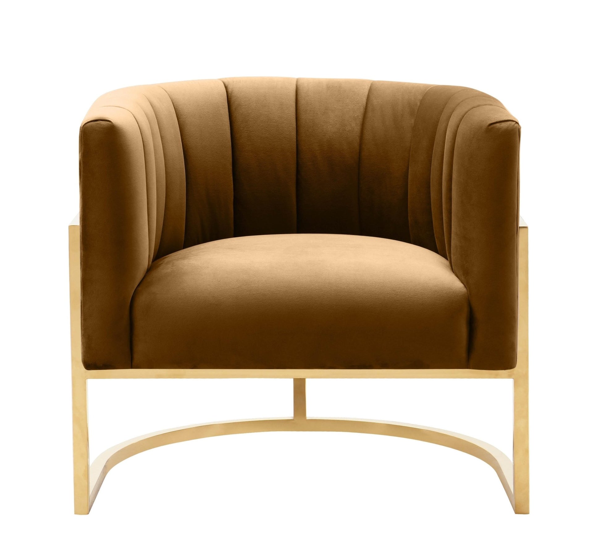 Magnolia Cognac Velvet Chair - Skandi London