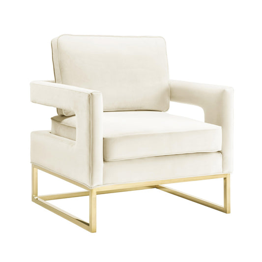 Avery Cream Velvet Chair - Skandi London